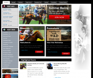 Bovada Racebook Main Screen