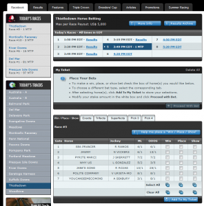 Bovada Racebook Win/Place/Show