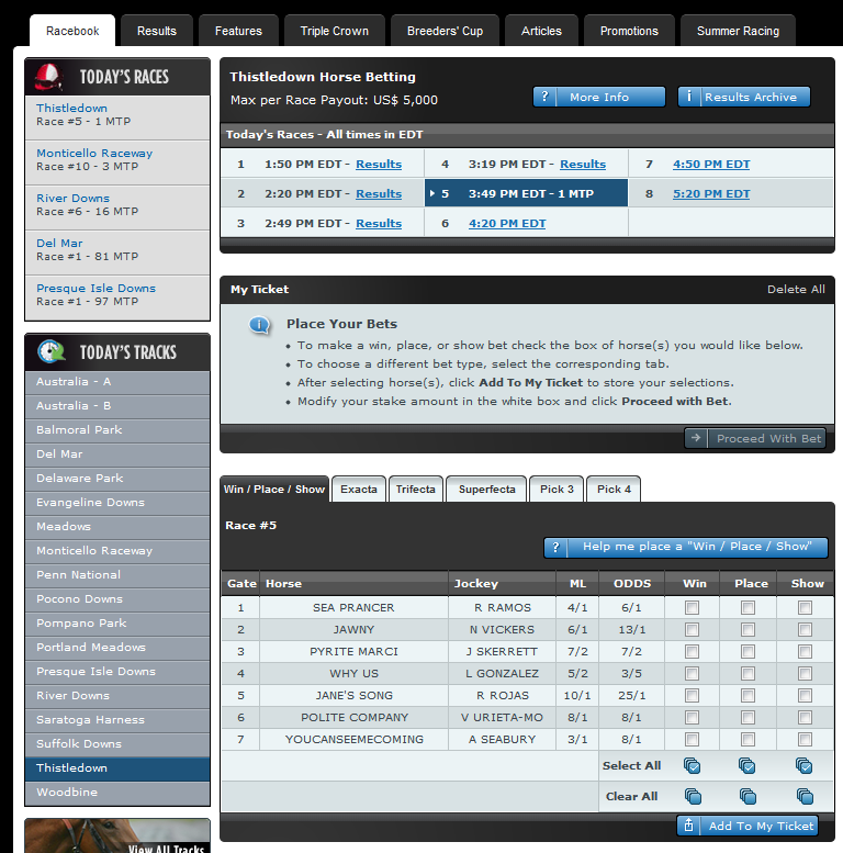 Bovada | Bet On Horse Races