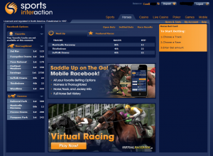 Sports Interaction Racebook Layout